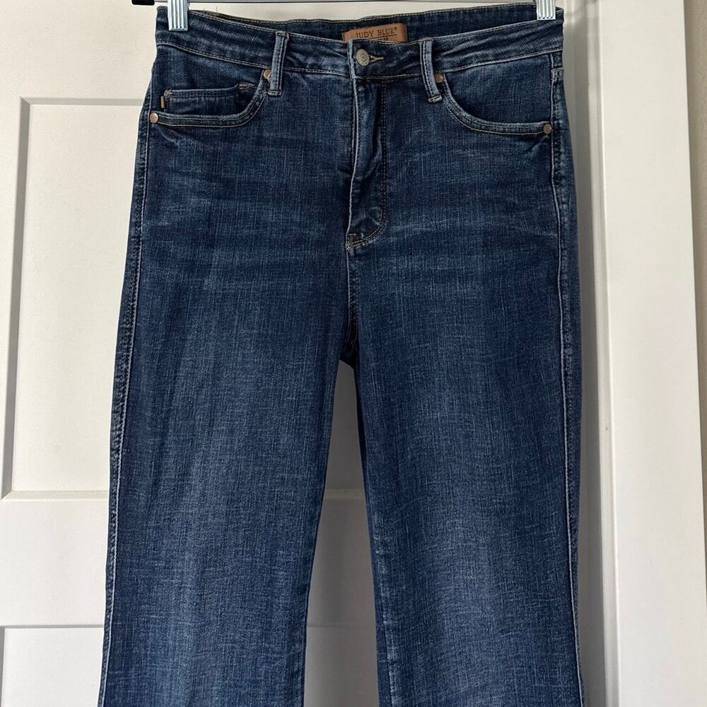 Judy Blue High Rise Tummy Control Flare Jeans Dark Wash 88882 Sz 11/30 EUC - Picture 6 of 11